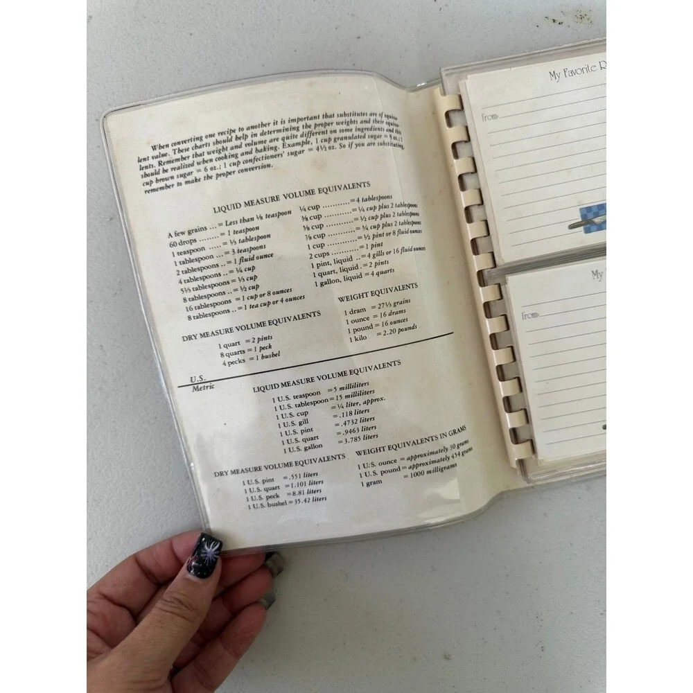 Vtg Unused New Home Sweet Home Russell Bushee Plastic Clear Cover Recipe Book